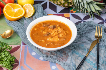 vegetable soup with vegetables