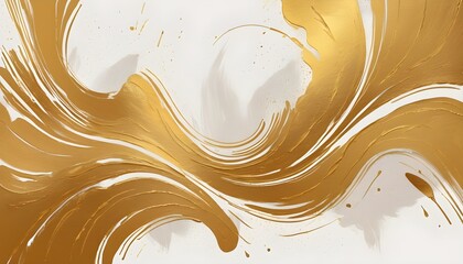 Abstract art vector illustration. Golden texture. Hand drawn vector illustration. Oil on canvas....