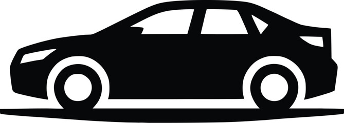 car silhouette vector template