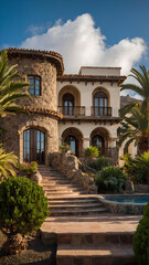 Fototapeta na wymiar Luxury Mansion. Ibiza. Spain. Visualized through real sources.