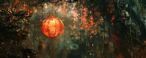 chinese lantern. - obrazy, fototapety, plakaty