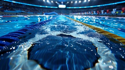 Close-up of the competition pool.