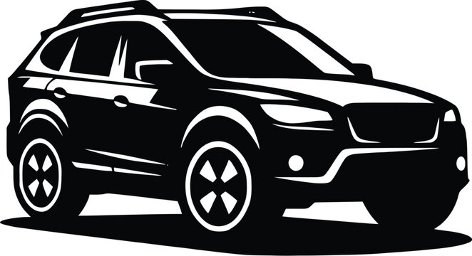 car silhouette vector template