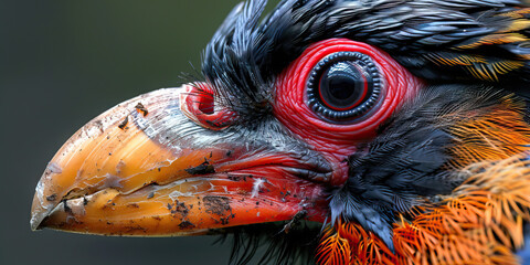 Avian Psittacine Beak and Feather Disease: The Beak Deformities and Feather Loss - Picture a bird with highlighted beak and feathers showing viral infection, experiencing beak deformities and feather  - obrazy, fototapety, plakaty