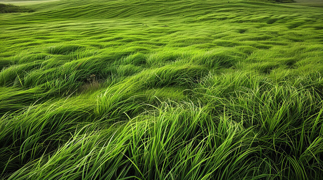 lush expanse of Bahia Grass swaying gently in the breeze, its vibrant green blades carpeting the landscape and creating a sense of tranquility and natural beauty.