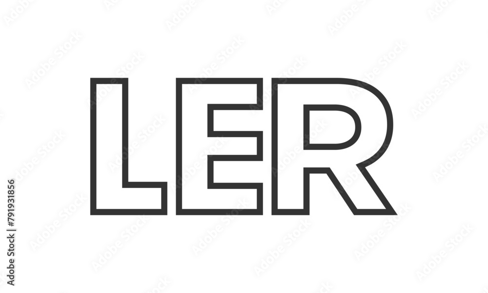 Poster ler logo design template with strong and modern bold text. initial based vector logotype featuring s