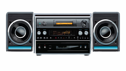 Fototapeta premium Vintage Music System Illustration