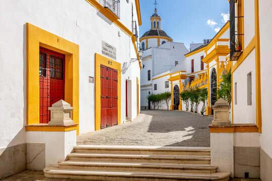 Bullring of the Real Maestranza de Caballer&iacute;a of Seville, in the Arenal neighborhood, next to the Guadalquivir river, one of the most important bullrings in Spain