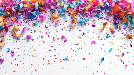 Colorful Confetti Party Background with Festive Atmosphere
