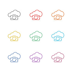 Obraz premium Photo Server data cloud icon isolated on white background. Set icons colorful