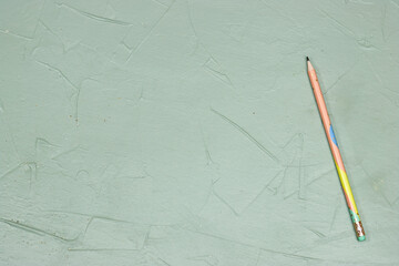 colorful Pencil With Eraser on grunge background