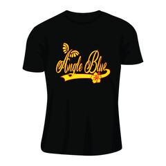 t-shirt with a message angle blue birds