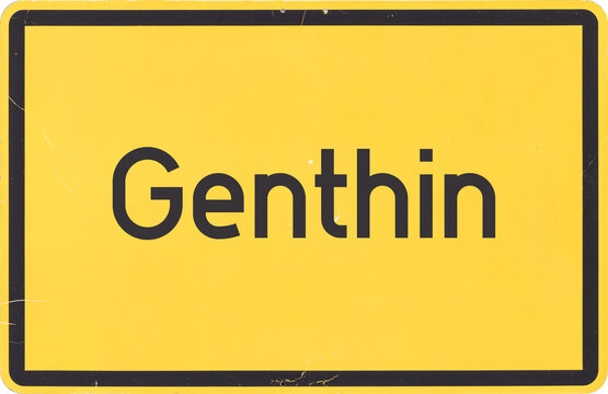 Ortsschild Genthin