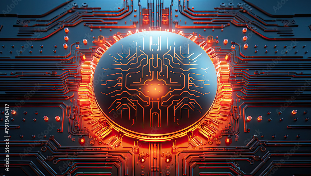 Poster visualize the convergence of artificial intelligence and technology