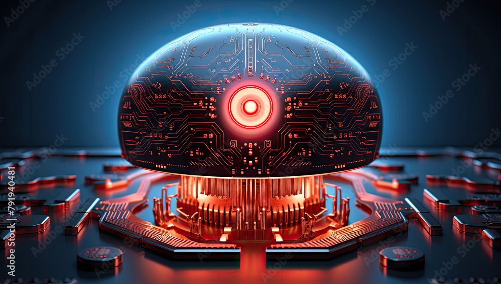 Poster visualize the convergence of artificial intelligence and technology