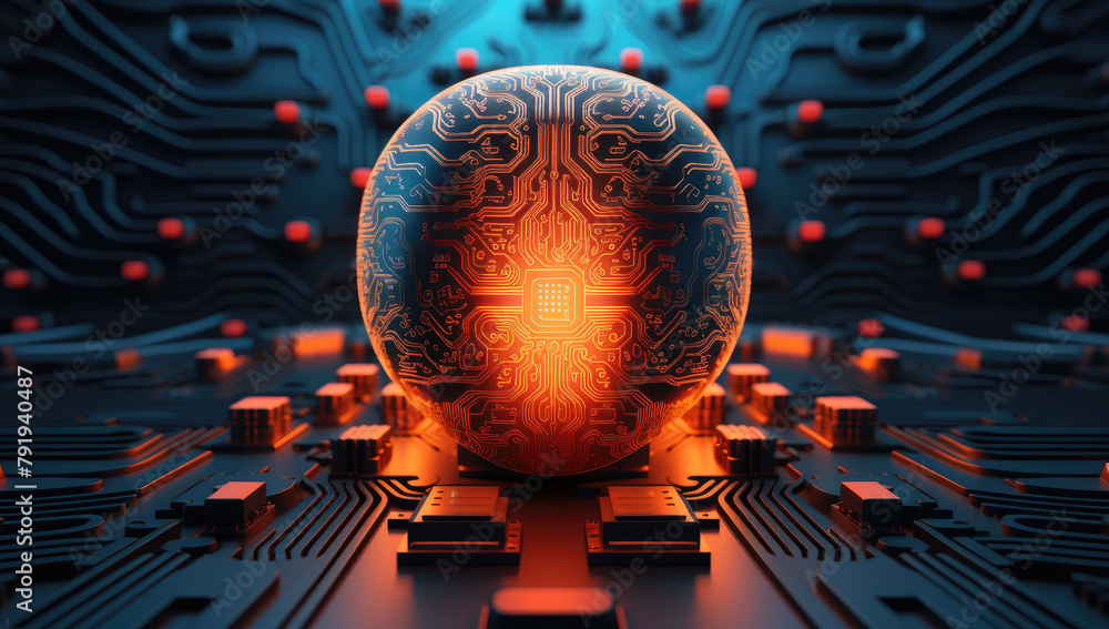 Poster visualize the convergence of artificial intelligence and technology