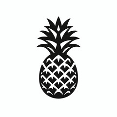 Pineapple silhouette vector illustration White Background