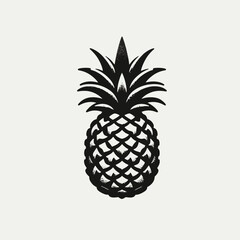Pineapple silhouette vector illustration White Background