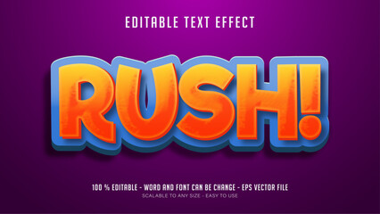 Naklejka na ściany i meble rush editable text effect