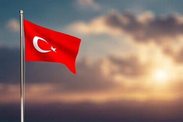30th august Turkey victory day background, Turkish flag