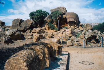The Valley of the Temples in Agrigento, Sicily, Italy - obrazy, fototapety, plakaty