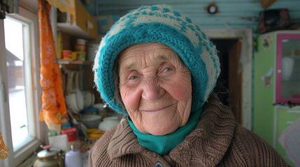 old woman with Hope: Sparkling eyes, hopeful smiles, faith in brighter tomorrows.