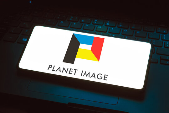 April 22, 2024, Brazil. In this photo illustration, the Planet Image International Limited logo is displayed on a smartphone screen.