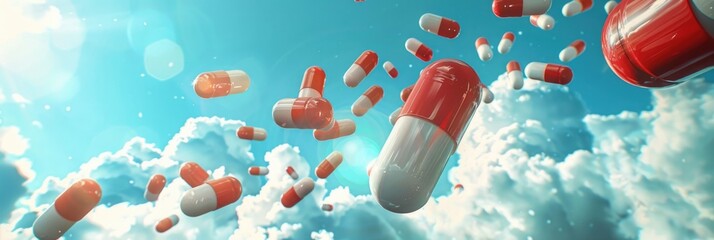 Capsules in the Sky: Medicine Concept
