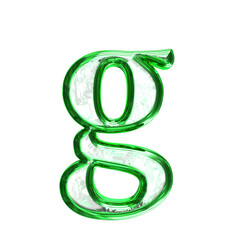 Ice symbol in a green frame. letter g