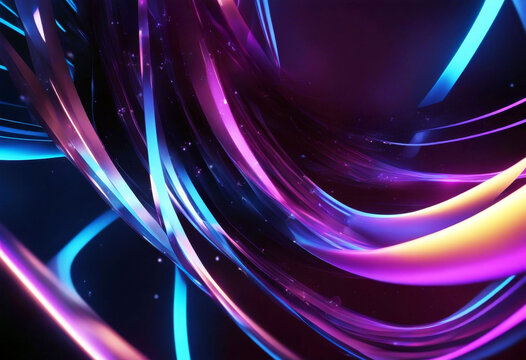 'effect light lines swirl neon vivd futuristic background dynamic purple blue abstract design wallpaper graphic pattern modern line shape element digital illustration geometric concept space'