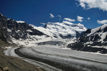 Grand Combin massif and Glacier de Corbassiere in the western Pennine Alps, Switzerland.