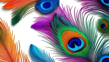 peacock feather wallpaper with 3d background colourful