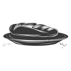 Silhouette bread platter black color only