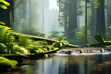 Forests and jungles (e.g. Amazon Rainforest, Redwood National Park)