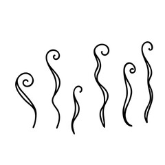 Seaweeds, algae. Curled plants vector illustration in simple doodle style isolated on white background.