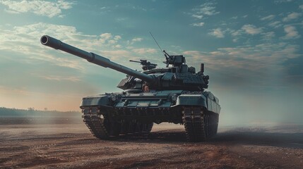 photo of the leopard tank, light grey with black details, on an open field near a northern France border station, sunny day,