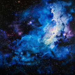 Obraz premium Galactic Reverie Vibrant Nights in the Celestial Symphony