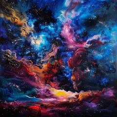 Galactic Reverie Vibrant Nights in the Celestial Symphony