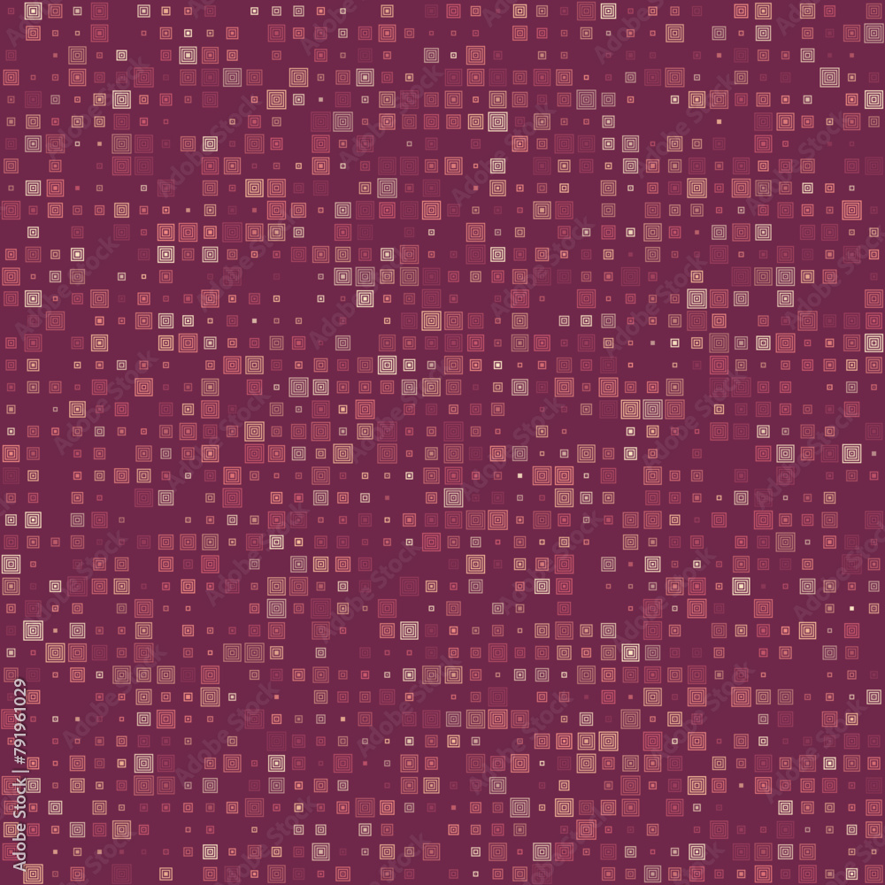 Aufkleber geometric background featuring stacked square frames in multiple colors with rich burgundy tones and