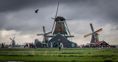 Zaanse Schans Old Traditional Mills