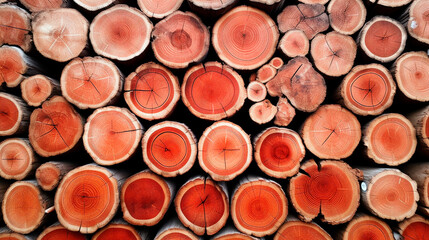 wood logs background. texture of wooden logs.