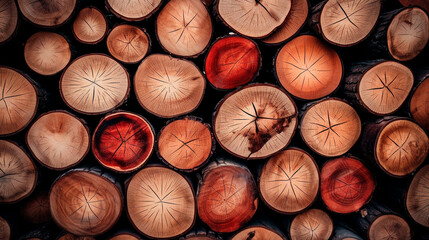 wood logs background. texture of wooden logs.