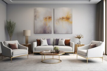 Light living room interior