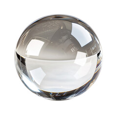 Glass sphere ball isolated on a transparent background 
