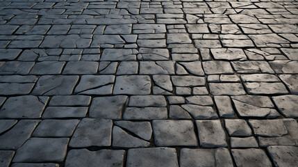 stone pavement in the park in a summer day