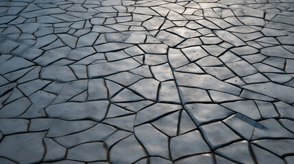 stone pavement in the park in a summer day