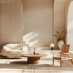 Modern Style Conceptual Interior Room 3d Illustration. 3d Illustration illustrations