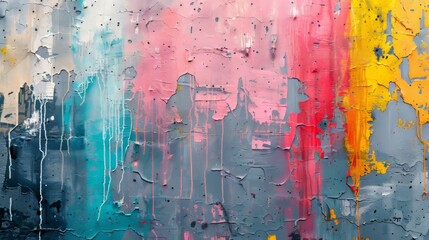 Obraz na płótnie Canvas Vibrant Abstract Wall Art Generative AI