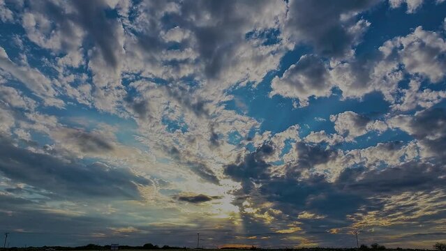 Cloud time lapse over baren highway