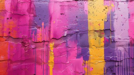 Colorful Graffiti Art on Urban Wall with Vibrant Paint Strokes Generative AI